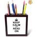 GN109 Keep Calm & Read On Carry On Reading Hobby Job Reader Gifts Black Fun Funny Humor Humorous Tile Pen Holder, 5-Inch Wood | Wayfair