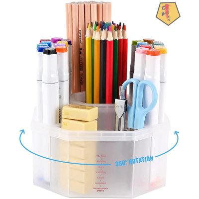 GN109 Pen Holder, 360-Degree Rotating Pen Organizer For Desk, Desktop Stationery Organizer Caddy For Office School Home & Art Supplies | Wayfair