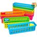 GN109 Small Classroom Basket Trays For Pens & Pencils, Assorted Colors (10 In, 12 Pack) Plastic | 2.4 H x 10 W x 2.9 D in | Wayfair