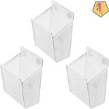 GN109 Wire Mesh Magnetic Storage Baskets, Office Supply Organizers, Set Of 3 Metal in White | 5 H x 3.75 W x 2.75 D in | Wayfair 29639E7P2XG61S0H3N