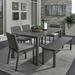 Latitude Run® Jaquaya Plantation Key 6-Person Outdoor Dining Set w/Bench Metal in Gray | 72 W x 35 D in | Wayfair 72D575E5F5E64F10BF3ABCAE7AE49C1A