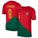 Men's Nike Bruno Fernandes Red Portugal National Team 2022/23 Home Vapor Match Authentic Player Jersey