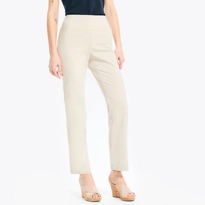 Nautica Women's Slim Fit Pull-On Trouser Oyster Brown, L