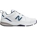 Men's New Balance® 608V5 Sneakers by New Balance in White Navy Leather (Size 10 6E)