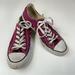 Converse Shoes | Converse Womens Sneakers Shoes Size 7 Low Top Lace Up Maroon Black White #0855 | Color: Black | Size: 7
