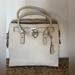 Michael Kors Bags | Gorgeous Authentic Michael Kors Large Leather Hamilton Handbag Purse. | Color: Silver/White | Size: See Description For Measurements