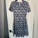 Lularoe Dresses | Amelia Lularoe Geometric Pattern Dress - Size M | Color: Blue/Gray | Size: M