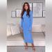 Zara Dresses | Nwt Zara Ribbed Knit Dress | Color: Blue | Size: Various