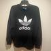 Adidas Tops | Adidas | Trefoil Crew Sweatshirt | Color: Black/White | Size: M