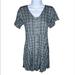 American Eagle Outfitters Dresses | American Eagle Plaid Fit And Flare Button Down Dress Pockets | S | Color: Black/White | Size: S