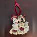 Disney Holiday | Disney Porcelain Minne & Mickey Ornament | Color: Cream/Red | Size: Os