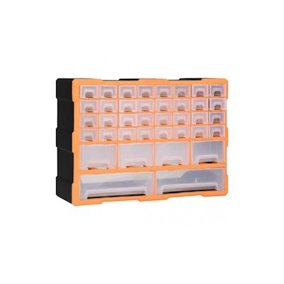 Multi-Schubladen-Organizer 1 | vidaXL : Farbe - Orange und Schwarz Image
