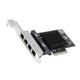 Quad 2.5 Gigabit Ethernet PCI Express PCI-E Network Interface Card 10/100/1000/25000 Mbps RJ45 LAN Realtek RTL8125 Chipset