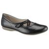 Riemchenballerina JOSEF SEIBEL "Fiona 39", Damen, Gr. 41, schwarz, Leder, klassisch, Schuhe Riemchenballerina, Festtagsschuh, Slipper, Komfortschuh mit überkreuztem Gummizug