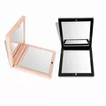 Mini miroir de maquillage carré et rond portable à main double face pliable compact de poche