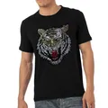 T-shirt à manches courtes Tiger Hot Drill pour hommes Économie à col rond T-shirt biscuits