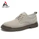 IEERD chaussures décontractées en cuir véritable hommes daim Oxfords hommes respirant chaussures