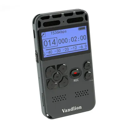 Vandlion-Dictaphone Professionnel V35 Enregistreur Audio Numérique à Security ation Vocale 16 Go