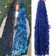 Cheveux pré-bouclés au crochet avec mèches papillon tresses bleues mèches douces mèches