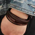 Bracelet homme bracelet acier inoxydable bijoux cadeau homme cadeau bijoux homme Bracelets en cuir