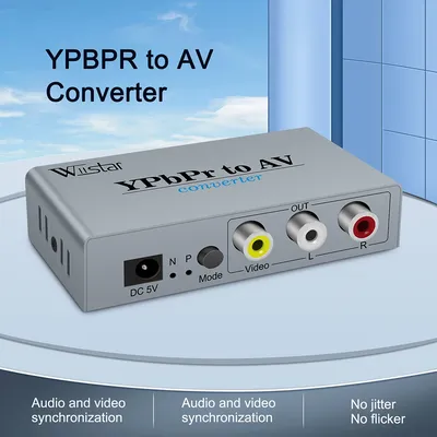 Convertisseur audio vidéo YPbPr vers AV adaptateur composite 5RCA vers 3 RCA CVBS pour ancien