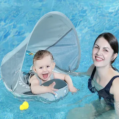 Bouée de natation non gonflable pour bébé flotteur avec toit anneau de natation accessoires de