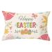 Hxroolrp Easter Decoration Pillow Case Easter Single-sided brushed peach skin Square Decorative Pillow Case Cover