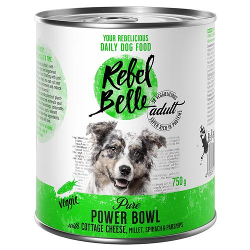 12 x 750 g Sparpaket Adult Pure Power Bowl - veggie Rebel Belle Hundefutter nass