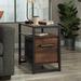 Trent Austin Design® Prochaska 1 - Drawer Steel Nightstand in Barrel Oak/Black Wood/Metal in Black/Brown | 24 H x 24 W x 15.25 D in | Wayfair