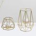 Mercer41 10pcs Metal Geometric Design Tea Light Holder Set Metal in Yellow | 7 H x 4.72 W x 4.72 D in | Wayfair D54042BB4AF14B8A9C80A663A91C887A