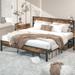 17 Stories Alnilam California King Panel Bed Metal in Brown | 40 H x 79 W x 83 D in | Wayfair FA21E0D57C9E43DD9BCEDDC5CA142CFE