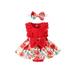 Mubineo Infant Baby Girls Patchwork Jumpsuit Flower Print Lace Sleeveless Round Neck Front Bowknot Romper + Headband
