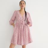 J. Crew Dresses | J Crew V-Neck Cotton Poplin Mini Dress In Pink Peony Paisley | Color: Pink/White | Size: Various