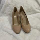 Michael Kors Shoes | Michael Kors Womens High Heel Pumps Beige Patent Leather Rubber Round Toe - 8.5 | Color: Tan | Size: 8.5