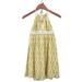 Free People Dresses | Free People Halter Cutout Dress - Size 2 - Yellow Print - Like New | Color: Green/Yellow | Size: 2