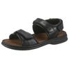 Sandale JOSEF SEIBEL "Rafe", Herren, Gr. 44, schwarz, Leder, sportlich, Schuhe, Sommerschuh, Klettschuh, Freizeitsandale, mit 3-fach Klettverschluss