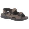 Sandale JOSEF SEIBEL "Franklin", Herren, Gr. 42, grau, Leder, sportlich, Schuhe, Sommerschuh, Klettschuh, Freizeitsandale, mit Klettverschlüssen