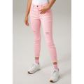 Skinny-fit-Jeans ANISTON CASUAL Gr. 46, N-Gr, rosa Damen Jeans Röhrenjeans Bestseller