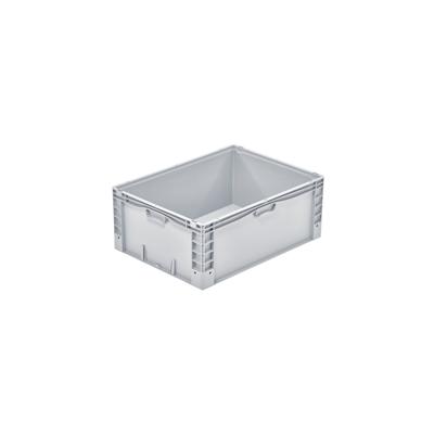 PROREGAL Euro-Norm Großbehälter | HxBxT 32x60x80cm | 133 Liter | Glatter Boden | Grau | Eurobehälter, Transportbox, Transportbehälter, Stapelbehälter Image