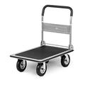 MSW Platform Trolley Flatbed Trolley Platform Truck Trolley 4 Wheels 300kg 80x60cm MSW-PW-300 (Steel, Plastic, Rubber, Anti-Slip Mat, Height 94cm)