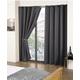 New Edge Blinds Pair Of Thermal Blackout Eyelet Curtains (Charcoal, 66" x 90" (168cm x 228cm))