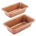 Ayesha Curry Bakeware Nonstick Loaf/Meatloaf/Bread Pan Set, 2 Piece, Copper Steel in Brown/Gray/Orange | 2.6 H x 5 W x 9 D in | Wayfair 48558