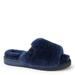 Fireside By Dearfoams Cairns - Womens 7 Navy Slipper Medium