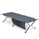 Costway Folding Camping Cot Heavy-duty Camp Bed with Carry Bag-Gray