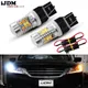 IJMD-Ampoules LED pour clignotant avant de voiture 7443 LED 1157 LED 3157 LED blanc ambre