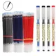 Recharges de stylo Gel Ultra fin 0.35 pointe d'aiguille à tige mixte encre bleue/noire/rouge
