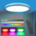 Plafonnier LED intelligent à intensité variable plafonnier blanc chaud RVB panneau lumineux