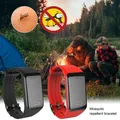 Bracelet anti-moustiques à ultrasons étanche montre portable pour l'extérieur anti-insectes