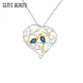 GEM'S BEAUTY – collier avec pendentif en argent Sterling 925 bijoux naturels grenat topaze