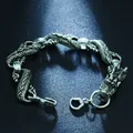 Bracelet à chaîne motif tête de Dragon pour homme accessoire de bijoux pour adolescent style